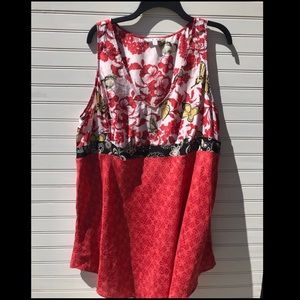 Beautiful silk CAbi shirt with tie in the back